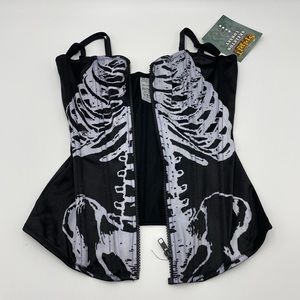 Spirit Halloween Skeleton corset Nwt